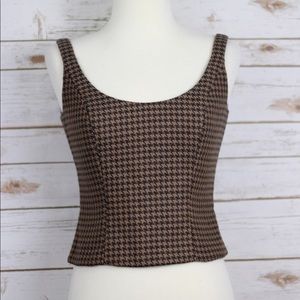 Vintage Josephine Sasso Houndstooth Top